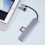 2218TU 8 in 1 USB Hub Adapter USB / Type-C to USB3.0 + 3 USB 2.0 + USB-C + SD / TF + 3.5mm Docking Station