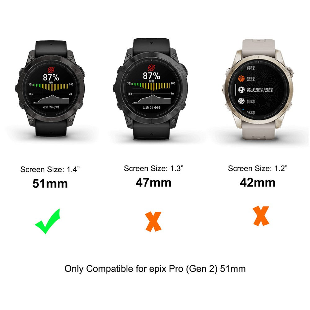ENKAY HAT PRINCE För Garmin epix Pro (Gen 2) 51mm Skärmskydd 0.2mm 9H Hög Aluminium-Silicon Glas Klar Film