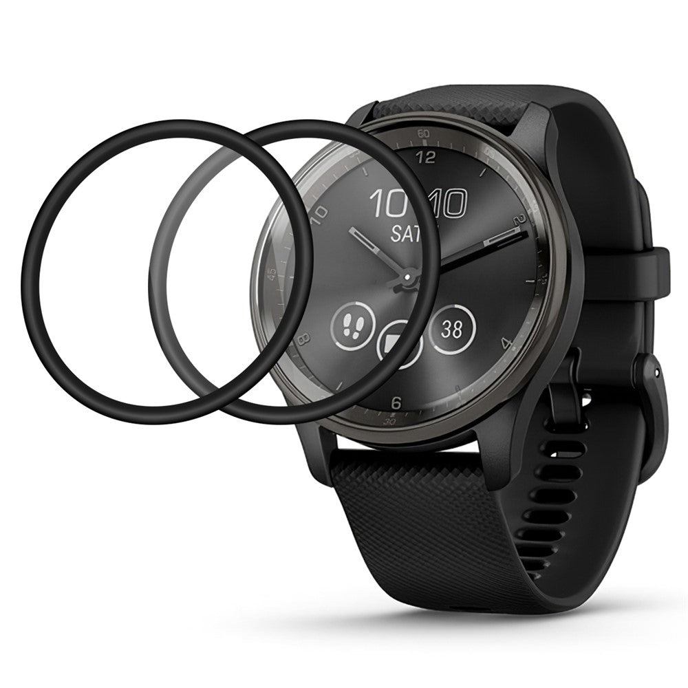 2 stk/pakke til Garmin vivomove Trend ur skærmbeskytter Ridsefri PMMA urskærmfilm