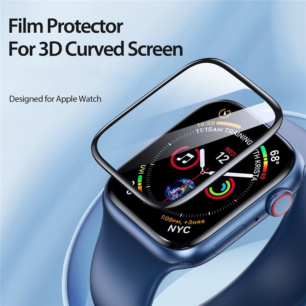 DUX DUCIS 2 stk. skærmbeskytter til Apple Watch SE3 / SE2 / SE1 / 6 / 5 / 4 40 mm klar 3D buet kant TPE+PMMA urfolie