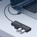 KAWAU H305-120 højhastigheds 4-ports USB-hub USB 3.0-splitterudvidelse til bærbar computer, flashdrev, tastatur