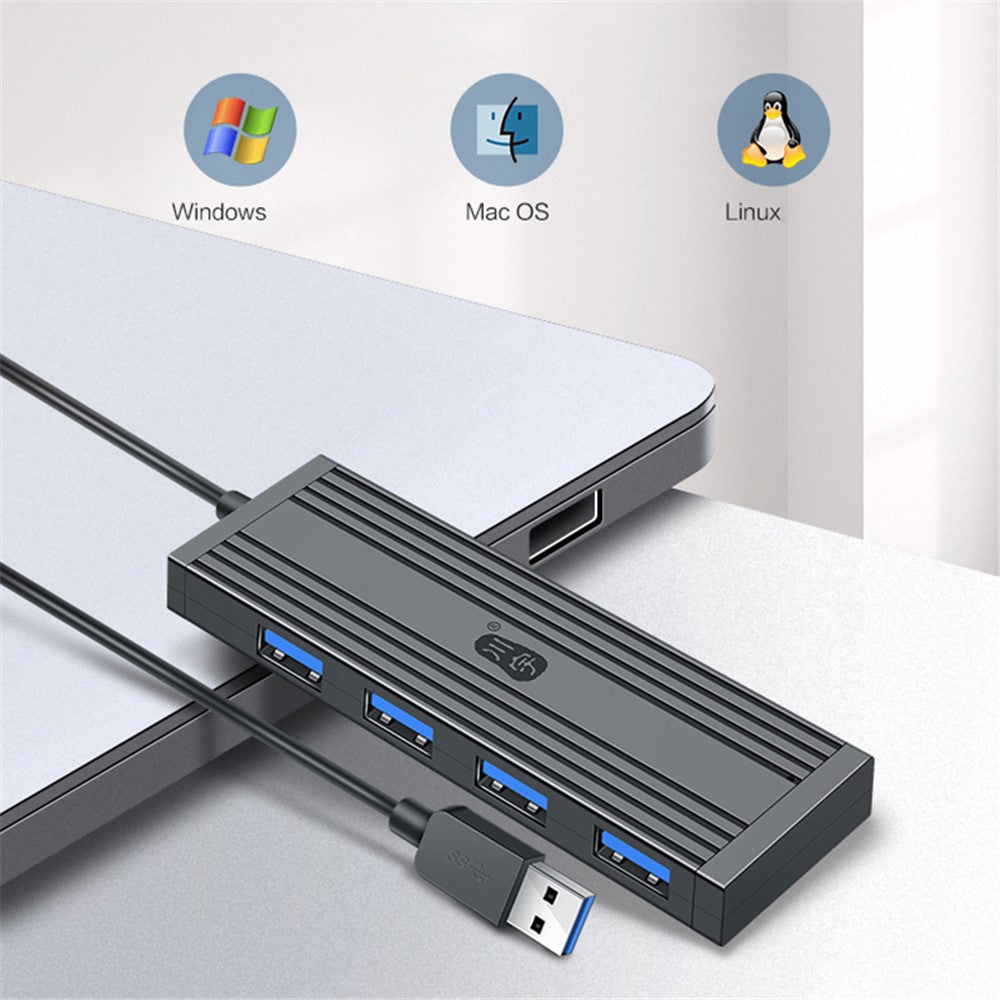 KAWAU H305-120 højhastigheds 4-ports USB-hub USB 3.0-splitterudvidelse til bærbar computer, flashdrev, tastatur