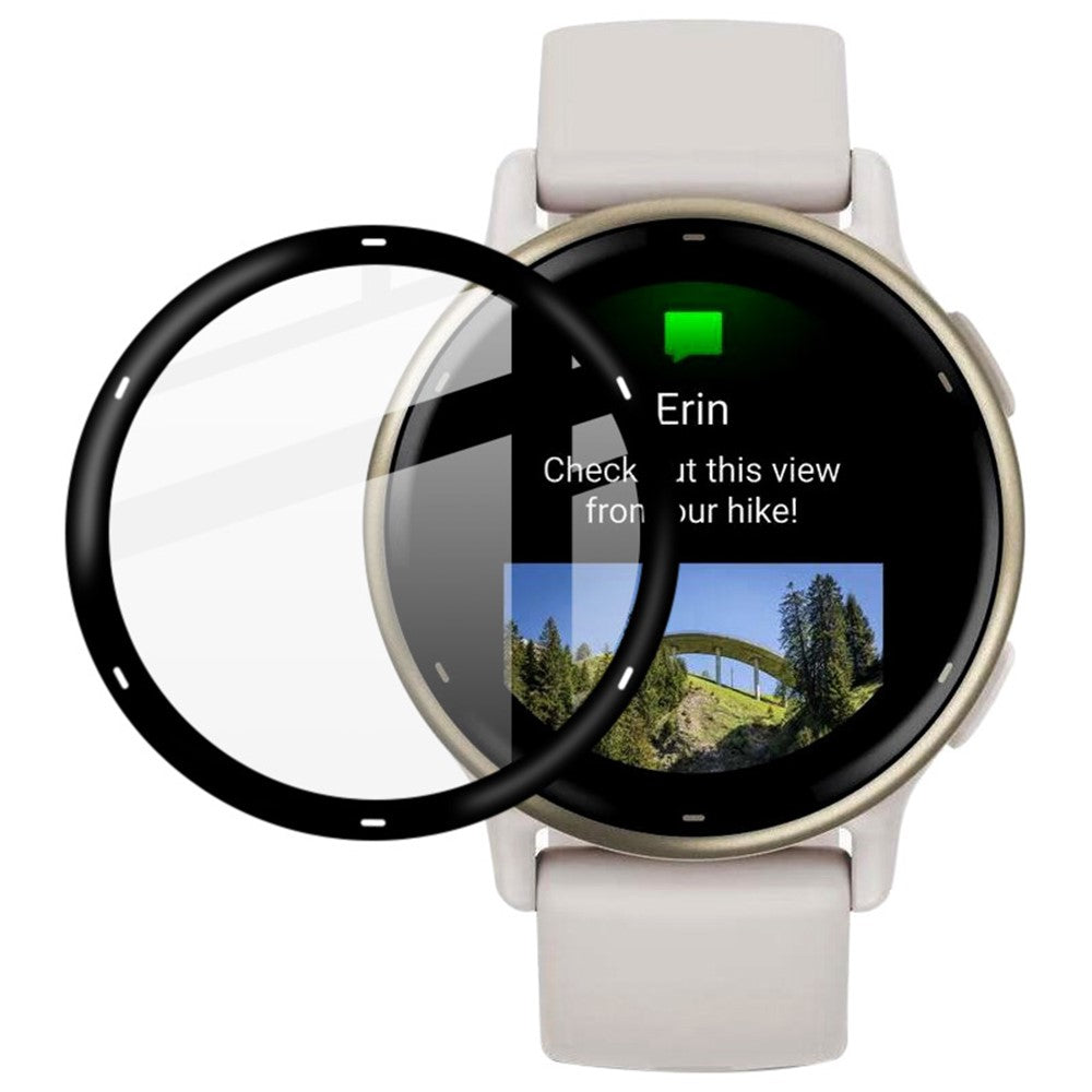 IMAK For Garmin vivoactive 5 Screen Protector Clear PMMA Watch Film Anti-Scratch Black Edge