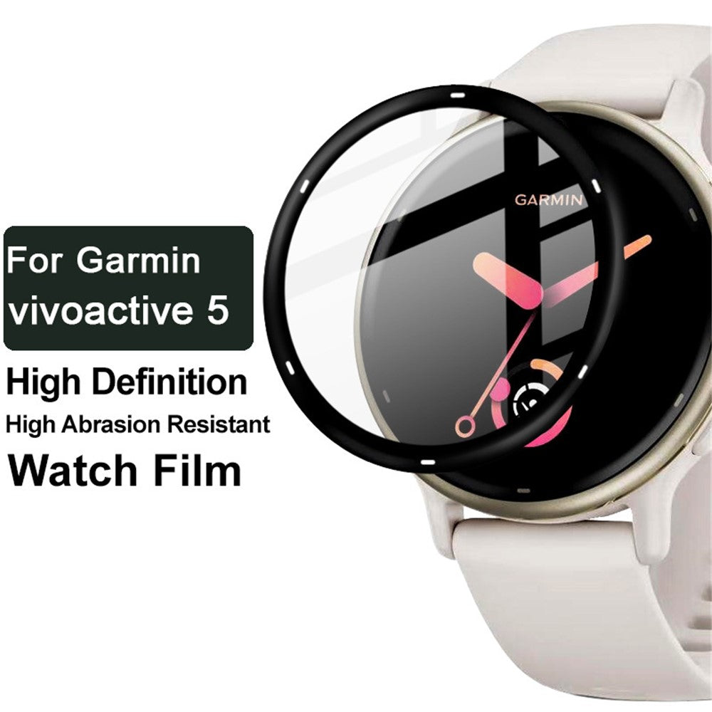 IMAK For Garmin vivoactive 5 Screen Protector Clear PMMA Watch Film Anti-Scratch Black Edge
