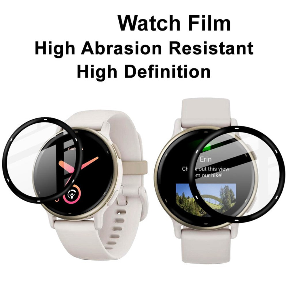 IMAK For Garmin vivoactive 5 Screen Protector Clear PMMA Watch Film Anti-Scratch Black Edge