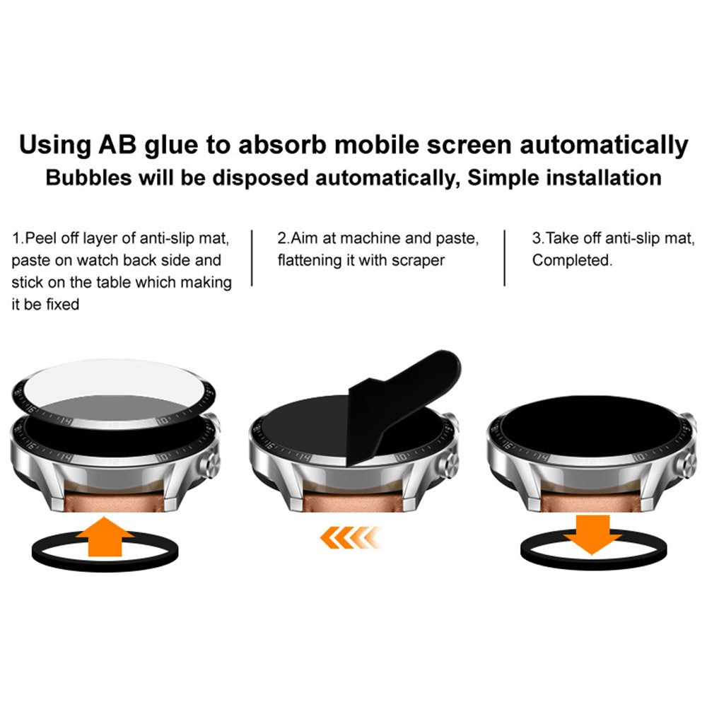 IMAK For Garmin vivoactive 5 Screen Protector Clear PMMA Watch Film Anti-Scratch Black Edge