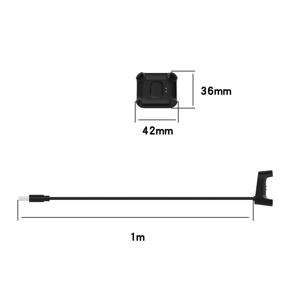 1 meter USB-opladningskabel Smartwatch-oplader Plug and Play til Xiaomi Mi Watch Lite/Redmi Watch