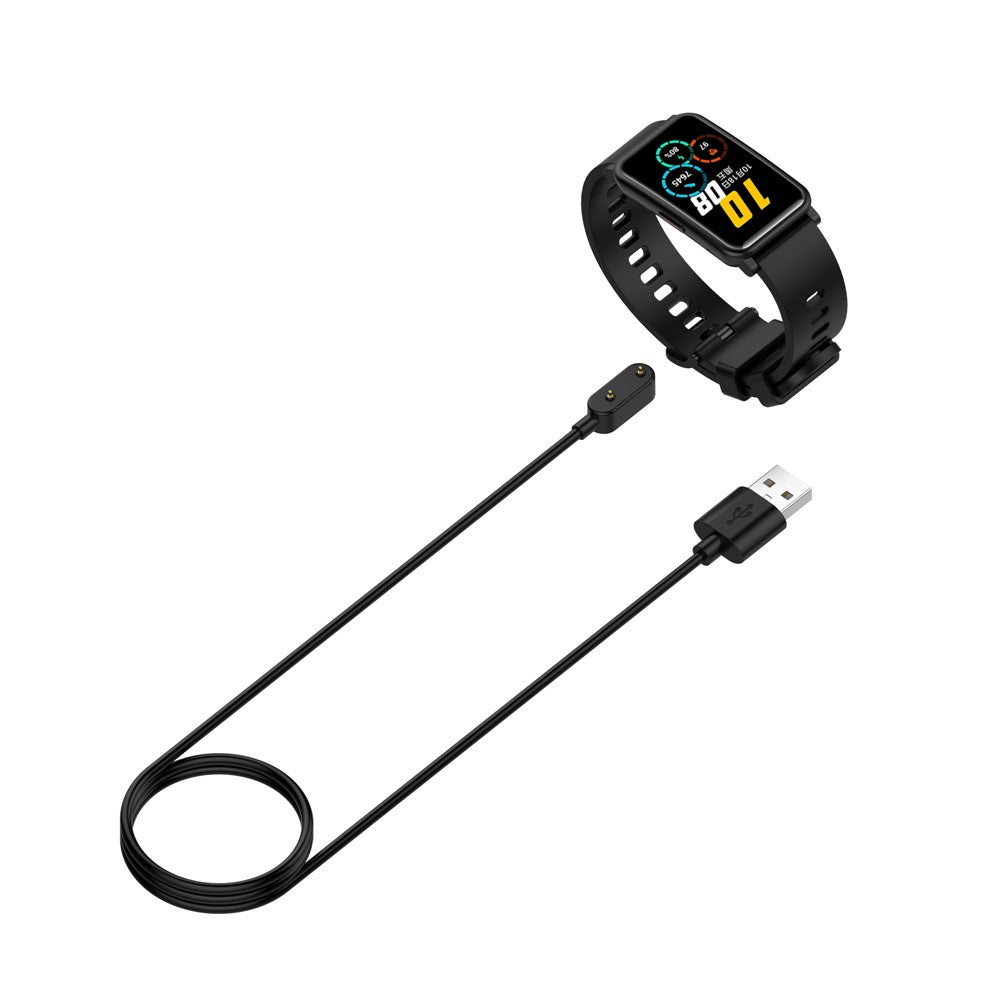 100 cm magnetisk laddningskabel smartklocka USB-laddningsdocka för Honor Band 11 Pro / Band 11 / Band 6 / Band 7 / Watch Fit (med överladdningsskyddschip) - svart
