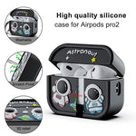 Til AirPods Pro 2 Cover Sødt Astronaut Design Silikone Høretelefoncover med Karabin