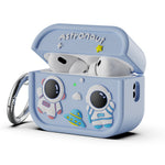 Til AirPods Pro 2 Cover Sødt Astronaut Design Silikone Høretelefoncover med Karabin