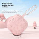 Til AirPods 4 Cover Unikt Dinosaur Design Flydende Silikone Høretelefoncover med Karabin
