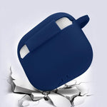 For AirPods 4 Silicone Case Soft Wireless Earbud Organizer Cover Thickness 1.5mm with Carabiner