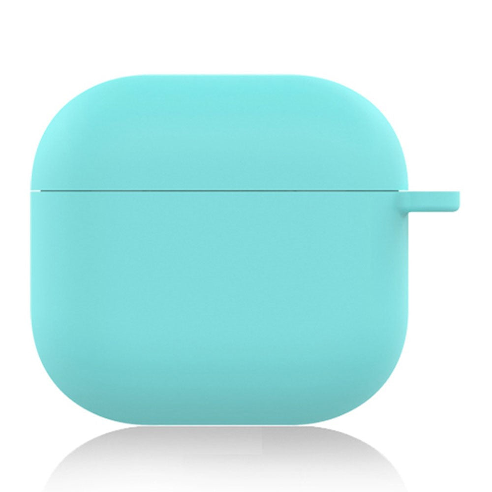 For AirPods 4 Silicone Case Soft Wireless Earbud Organizer Cover Thickness 1.5mm with Carabiner