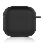 For AirPods 4 Silicone Case Soft Wireless Earbud Organizer Cover Thickness 1.5mm with Carabiner