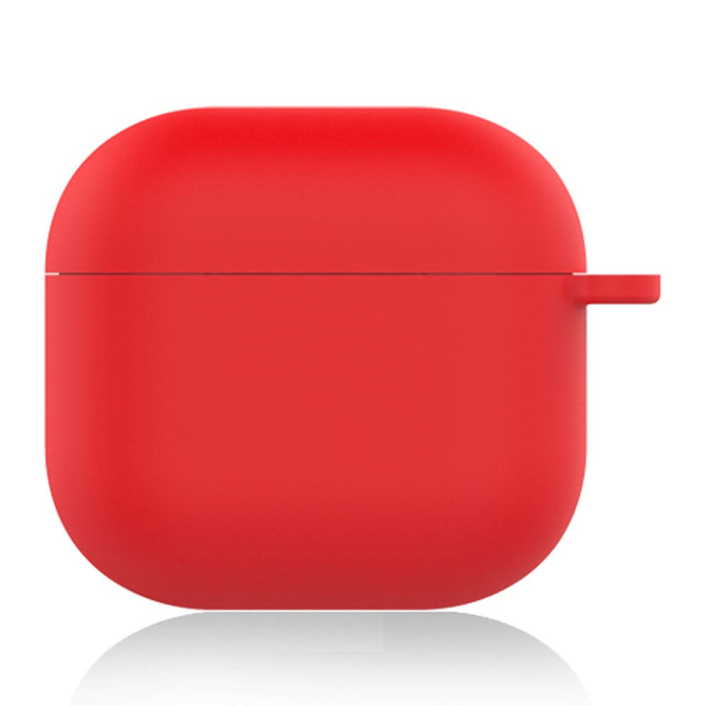 For AirPods 4 Silicone Case Soft Wireless Earbud Organizer Cover Thickness 1.5mm with Carabiner