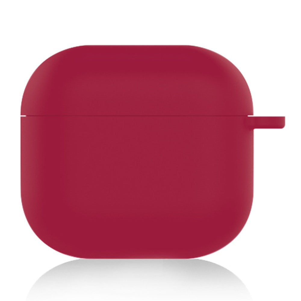 For AirPods 4 Silicone Case Soft Wireless Earbud Organizer Cover Thickness 1.5mm with Carabiner