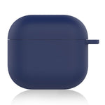 For AirPods 4 Silicone Case Soft Wireless Earbud Organizer Cover Thickness 1.5mm with Carabiner