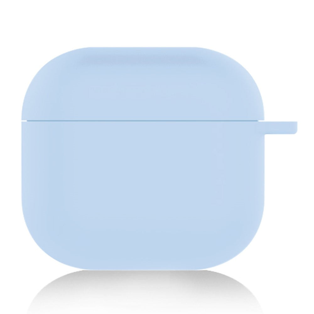 For AirPods 4 Silicone Case Soft Wireless Earbud Organizer Cover Thickness 1.5mm with Carabiner