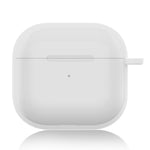 For AirPods 4 Silicone Case Soft Wireless Earbud Organizer Cover Thickness 1.5mm with Carabiner