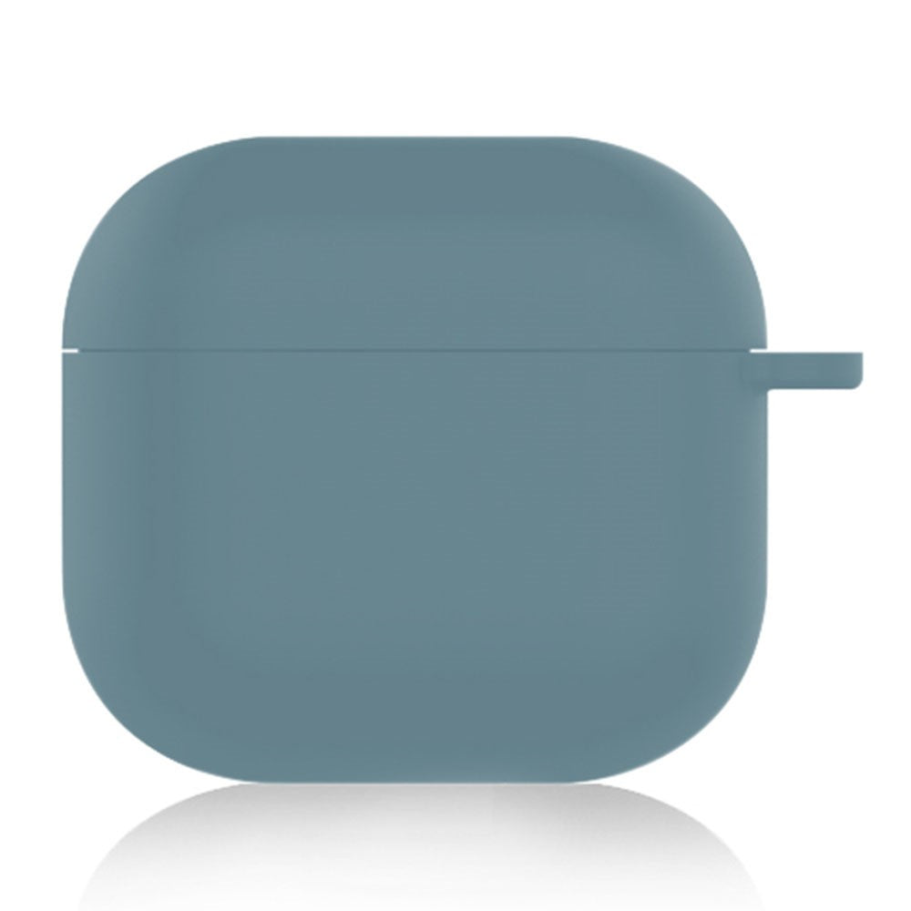 For AirPods 4 Silicone Case Soft Wireless Earbud Organizer Cover Thickness 1.5mm with Carabiner