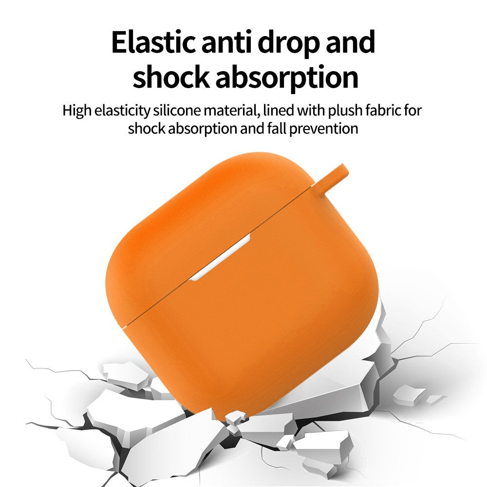 For AirPods 4 Silicone Case Integrated Bluetooth-compatible Earbuds Protective Cover with Hook