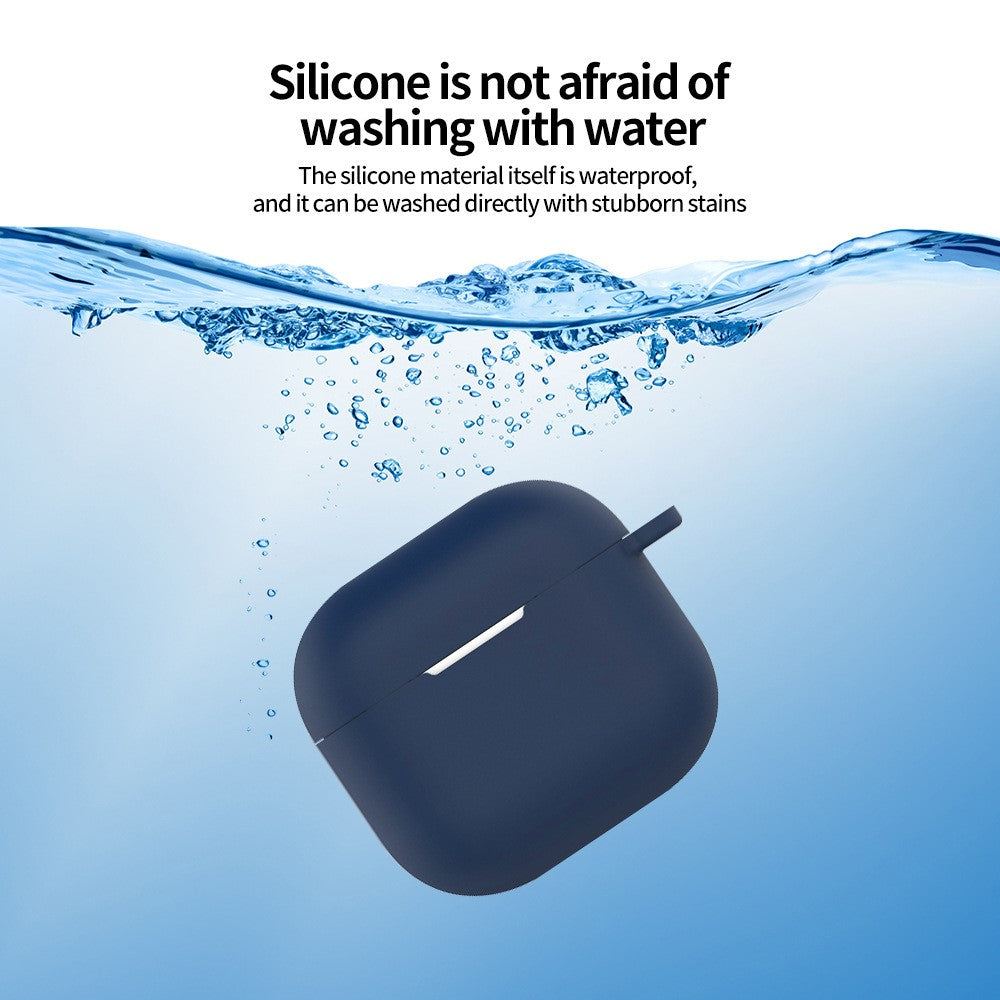 For AirPods 4 Silicone Case Integrated Bluetooth-compatible Earbuds Protective Cover with Hook