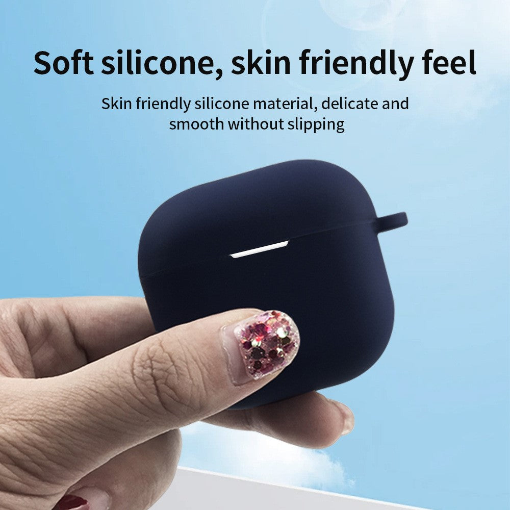 For AirPods 4 Silicone Case Integrated Bluetooth-compatible Earbuds Protective Cover with Hook