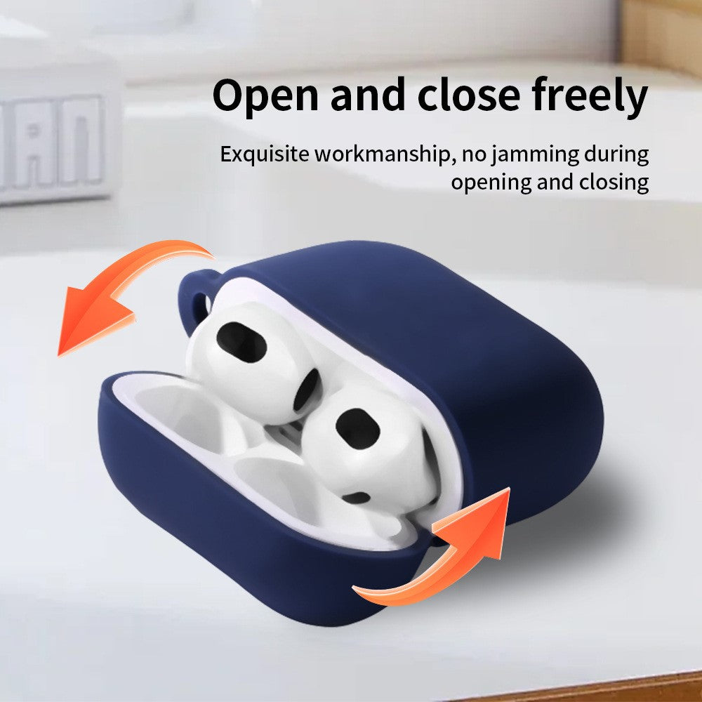 For AirPods 4 Silicone Case Integrated Bluetooth-compatible Earbuds Protective Cover with Hook