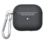 For AirPods 4 Charging Case Cover Litchi Texture Bluetooth-compatible Earbuds Shockproof TPU Case with Buckle