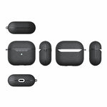 For AirPods 4 Charging Case Cover Litchi Texture Bluetooth-compatible Earbuds Shockproof TPU Case with Buckle