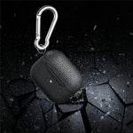 For AirPods 4 Charging Case Cover Litchi Texture Bluetooth-compatible Earbuds Shockproof TPU Case with Buckle