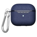 For AirPods 4 Charging Case Cover Litchi Texture Bluetooth-compatible Earbuds Shockproof TPU Case with Buckle