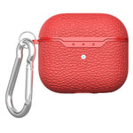 For AirPods 4 Charging Case Cover Litchi Texture Bluetooth-compatible Earbuds Shockproof TPU Case with Buckle