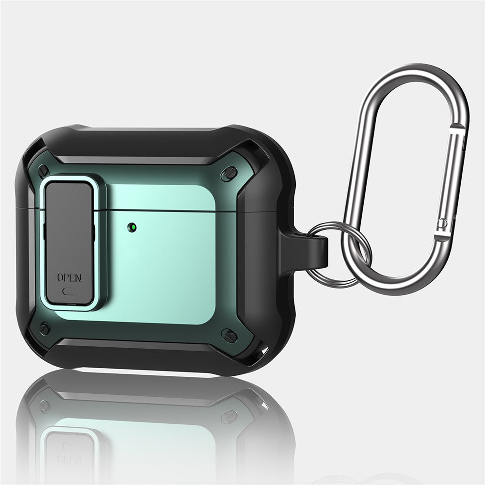 For AirPods 4 Bluetooth-compatible Earphone Cover TPU+PC Anti-Drop Case with Buckle