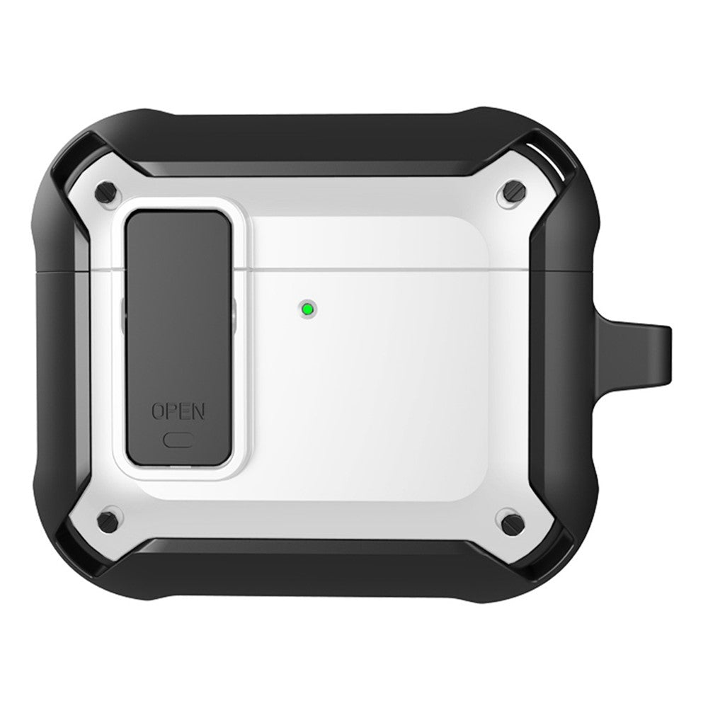 For AirPods 4 Bluetooth-compatible Earphone Cover TPU+PC Anti-Drop Case with Buckle