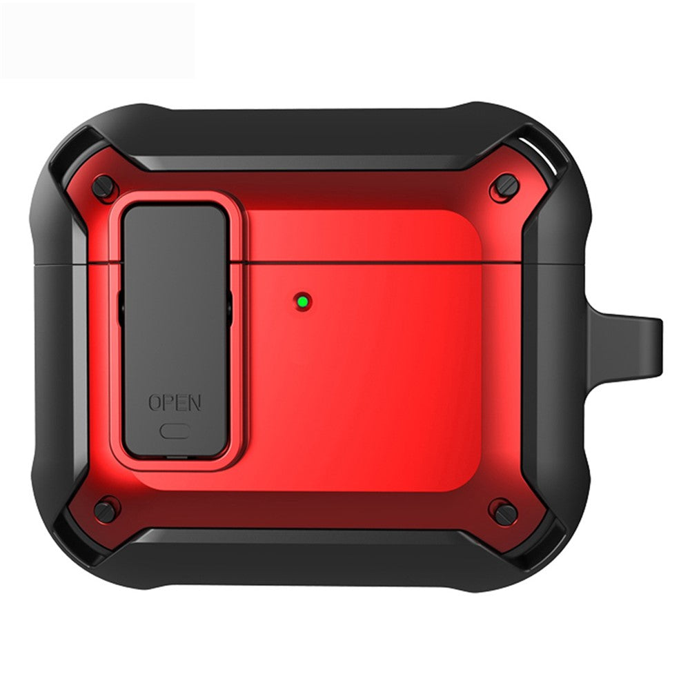 For AirPods 4 Bluetooth-compatible Earphone Cover TPU+PC Anti-Drop Case with Buckle