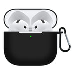 För Apple AirPods 4 Silikonskal Bluetooth-kompatibla hörlurar Skyddsfodral med krok