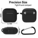 For Apple AirPods 4 Silicone Case Bluetooth-compatible Earphones Integrate Protective Sleeve with Hook