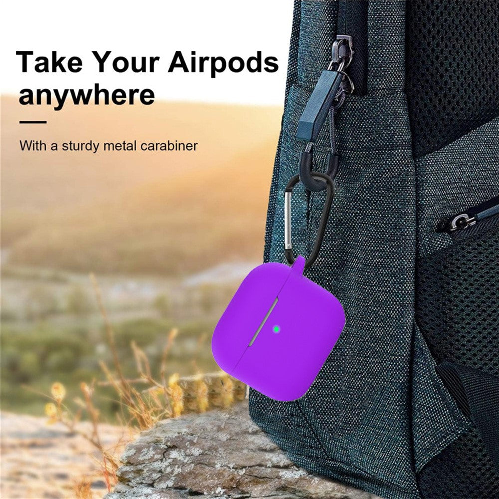 For Apple AirPods 4 Silicone Case Bluetooth-compatible Earphones Integrate Protective Sleeve with Hook