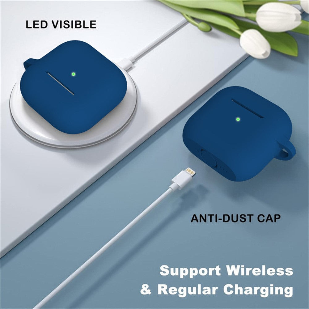 For Apple AirPods 4 Silicone Case Bluetooth-compatible Earphones Integrate Protective Sleeve with Hook
