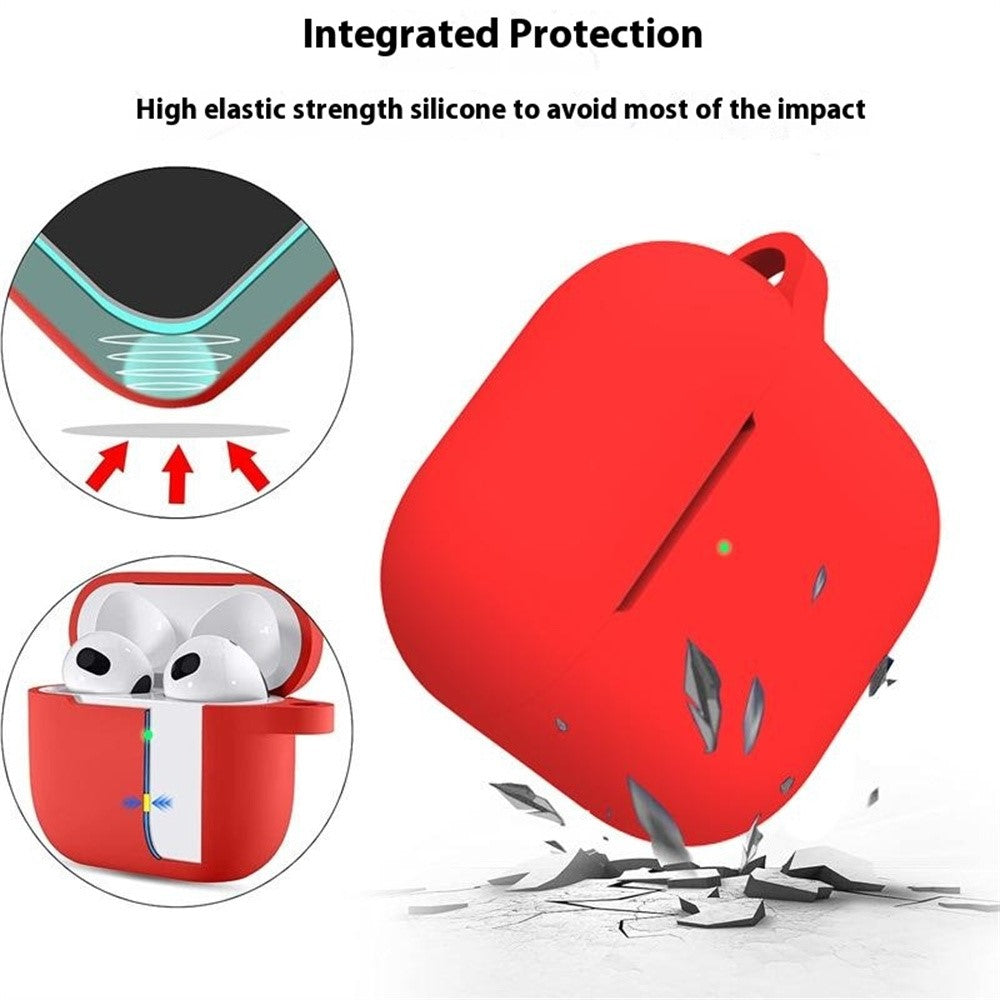 For Apple AirPods 4 Silicone Case Bluetooth-compatible Earphones Integrate Protective Sleeve with Hook