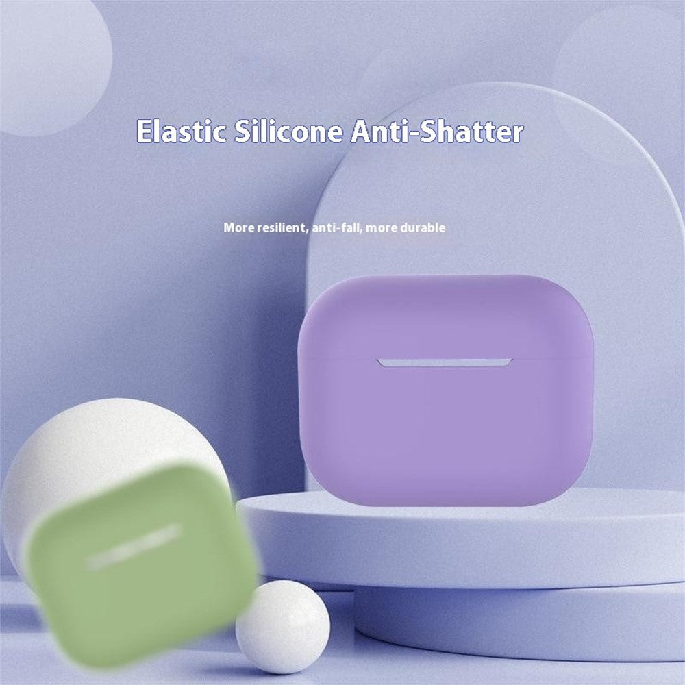 For AirPods Pro 2 Case Bluetooth-compatible Earphone Solid Color Silicone Cover with Lanyard