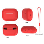 For AirPods Pro 2 Case Bluetooth-compatible Earphone Solid Color Silicone Cover with Lanyard