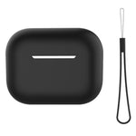 For AirPods Pro 2 Case Bluetooth-compatible Earphone Solid Color Silicone Cover with Lanyard