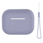 For AirPods Pro 2 Case Bluetooth-compatible Earphone Solid Color Silicone Cover with Lanyard