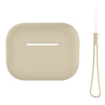 For AirPods Pro 2 Case Bluetooth-compatible Earphone Solid Color Silicone Cover with Lanyard