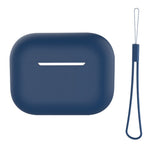 For AirPods Pro 2 Case Bluetooth-compatible Earphone Solid Color Silicone Cover with Lanyard