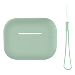 For AirPods Pro 2 Case Bluetooth-compatible Earphone Solid Color Silicone Cover with Lanyard