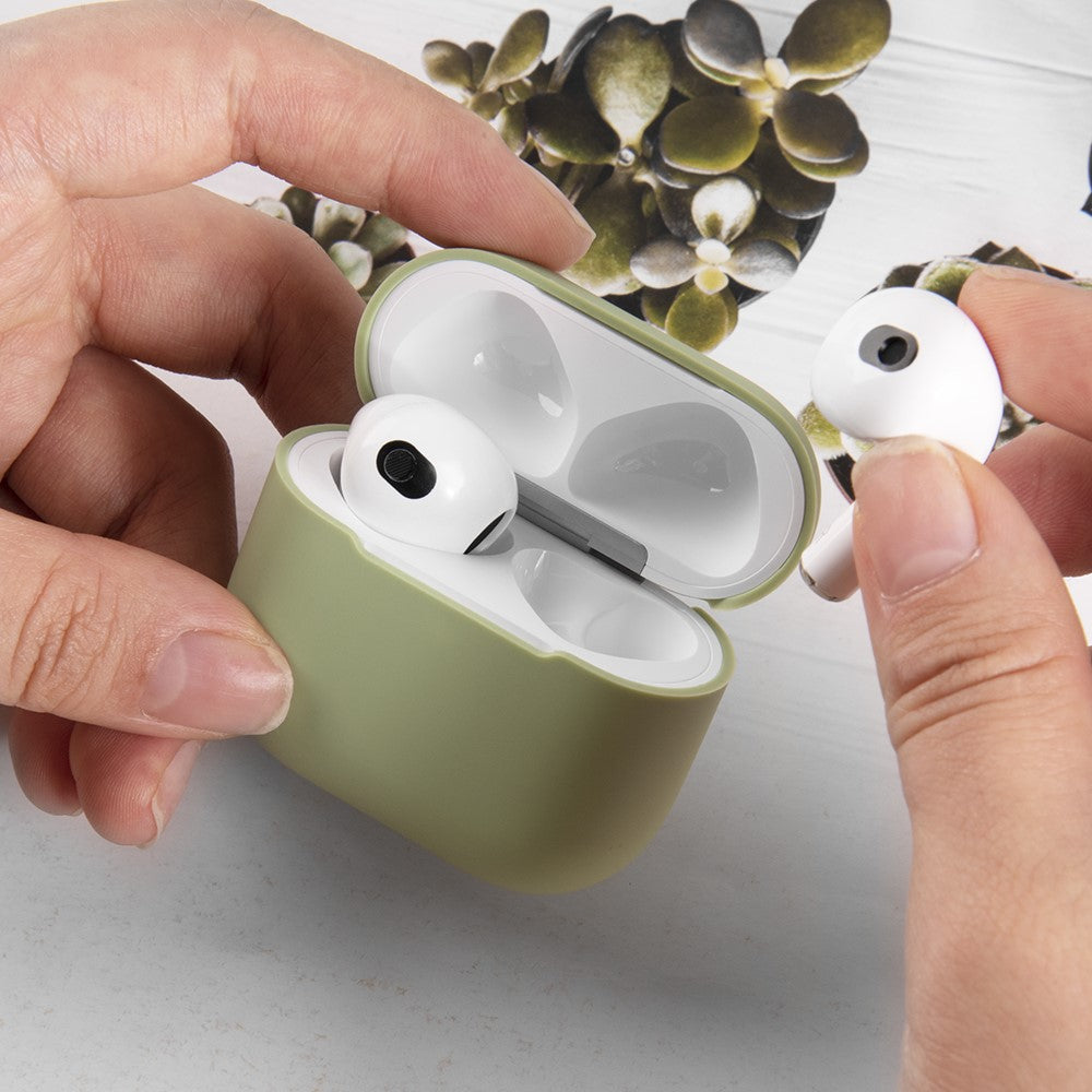 Til AirPods 4 Silikoneetui Bluetooth-kompatibel Høretelefon Ridsefast Beskyttelsescover