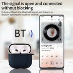 Til Apple AirPods 4 Vævet tekstur Vandtæt PC-etui med karabinhage Øretelefon Beskyttelsescover